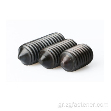 Ανοξείδωτο χάλυβα DIN913 DIN914 DIN915 DIN916 HEX SOCKET HEAD GRUB STREC SET με σημείο κώνου